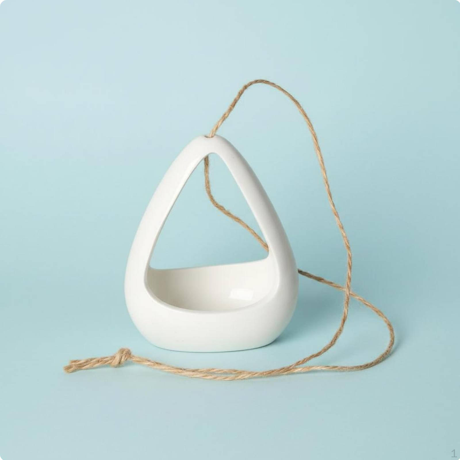 Keramik Hängeampel Minimalistisches Seil Blumentopf Platzsparend Trommelform für