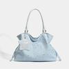 Borsa a Spalla da Donna Y2k Moda Dolce Pois Borsa a Mano Coreana Casual Versatile Stampa Leopardo Marrone Opaco Borse Tote