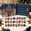 Kreative Weihnachts-Raumdekoration Shih Tzu Adventskalender, 24-Tage Countdown Spielzeug-Set mit Mini-Hund 24 Tage Festliche Dekorationsfiguren, Baumhänge-Dekoration,