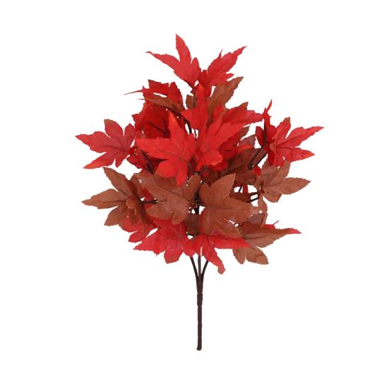 Natural Style Home Ornaments Artificial Maple Leaves, Faux Silk Hanging Plant for Decor, Realistic Cascading Flowers Leaves Wall Wedding Party