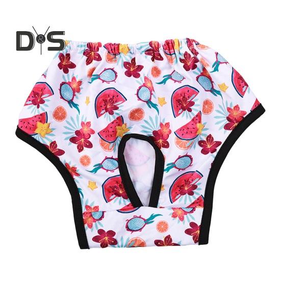 

Трусики для менструации для домашних животных, подгузники для собак, гигиенические трусики, эластичные физиологические трусики с рисунком из мультфильмов, дышащее нижнее белье для щенков XL Fruit