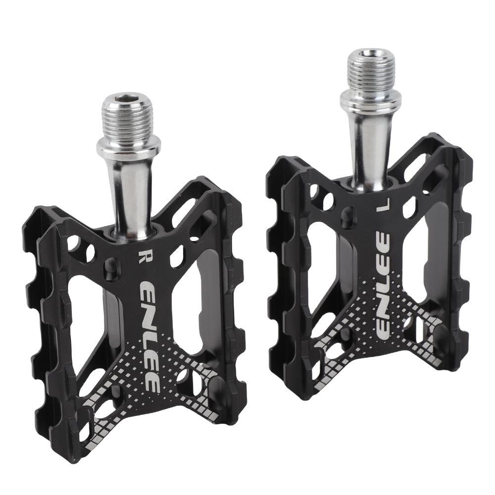 1 Pair Aluminium Alloy Mountain Bike Pedals 9/16" Spindles Bicycle Platform Pedals Folding Bikes