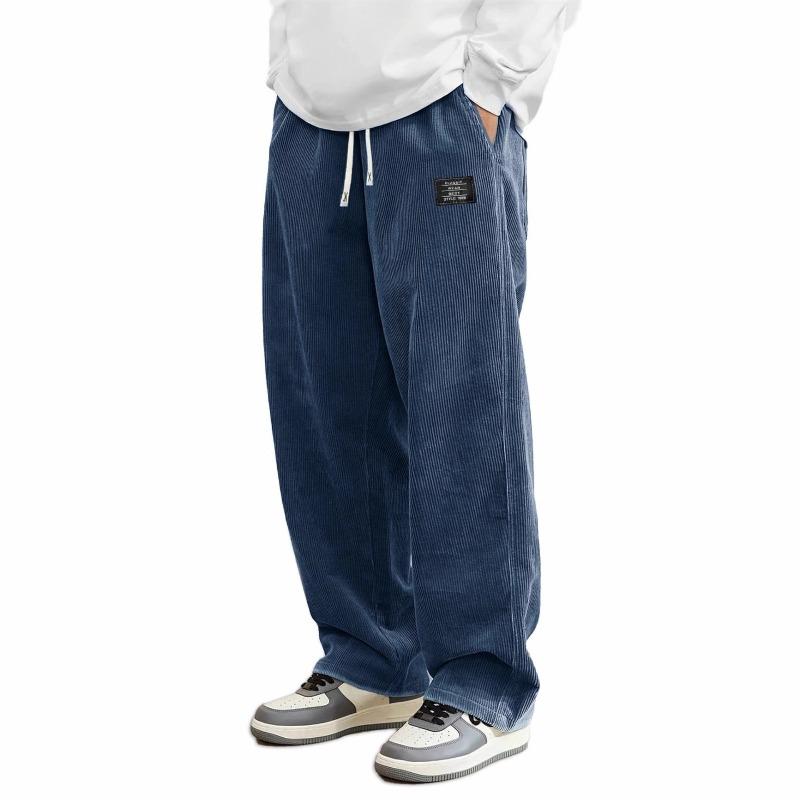 European and American Men's Loose and Comfortable Corduroy Casual Pants Suitable for Spring, Autumn and Winter