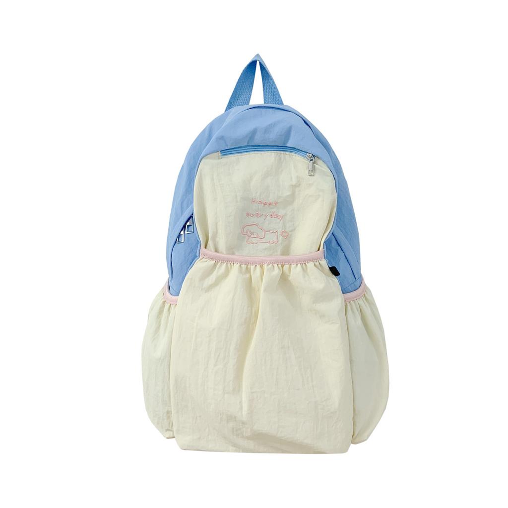 Schoolbag1011 New Girls' Ultra-Light Travel Backpack, Large Capacity, Collegiate Style, Foldable, Korean Minimalist Literary Style School Bag