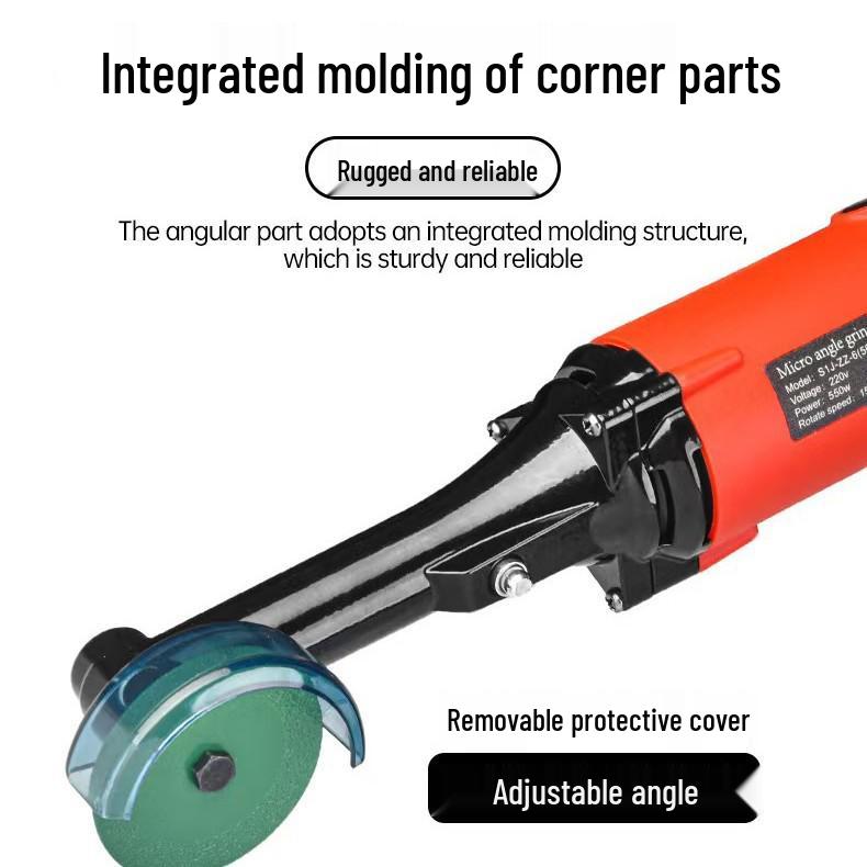 90-Degree Multifunctional Electric Grinder: Seam Polishing, Tile Slotting, and Speed-Control Elbow Tool.