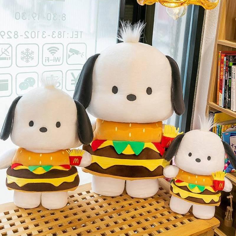 New Soft Plush Hamburger Pacha Dog Doll Wholesale For Bed Decoration And Claw Machine