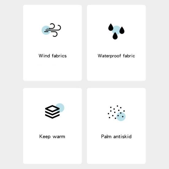 1 Pair Ski Gloves Water-Resistant Plush Lining Thickened Winter Warm Gloves Unisex Touchscreen Snowboarding Gloves