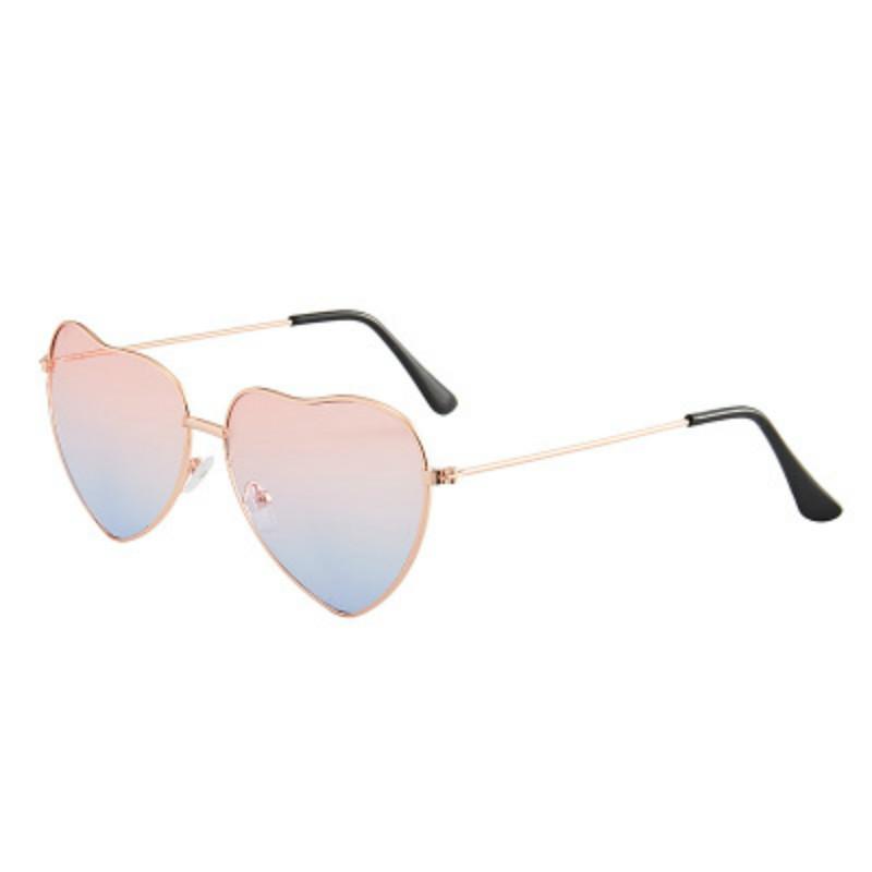 Sunglasses Women Ladies Heart Shaped Candy Sunglasses Metal Designer Stylish Rimless LOVE Glasses Ray Men Sun Glasses Premium Other