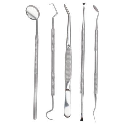 5 Stück Zahnwerkzeuge Pick Hygiene Set Plaque Entferner Edelstahl Zahnschaber Zahnreinigung