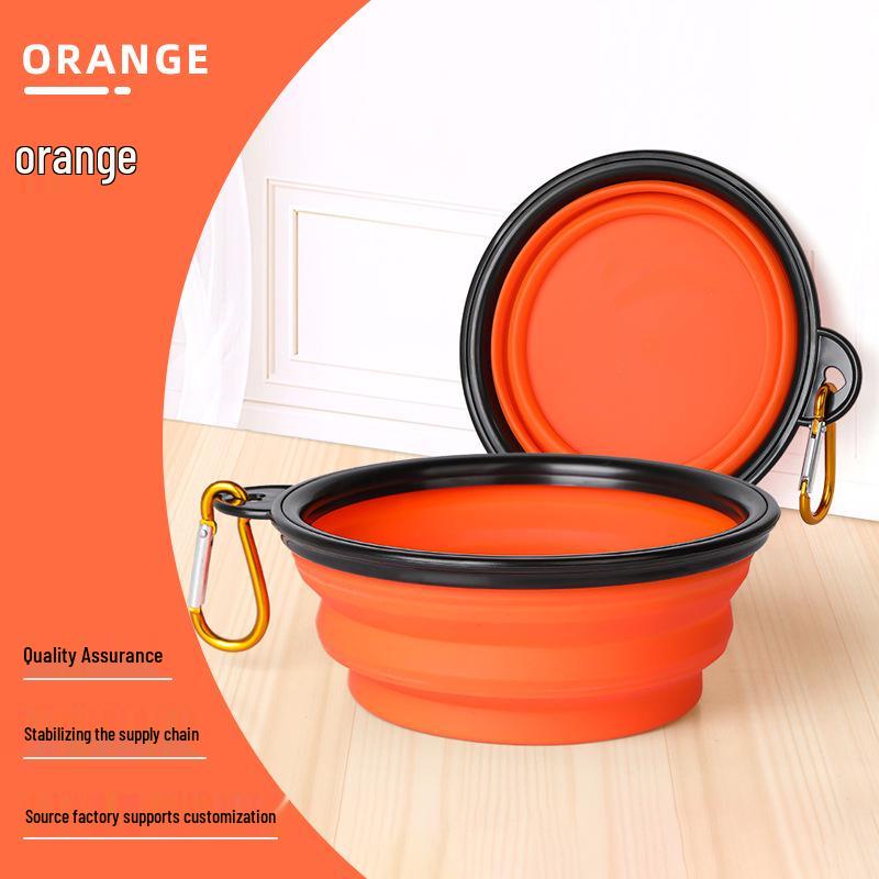 Portable TPE Folding Pet Bowl - Travel-Friendly Collapsible Water Dish for Dogs
