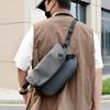 Mote vanntett crossbody skulderveske for menn lett stor kapasitet avslappet PU messenger bag