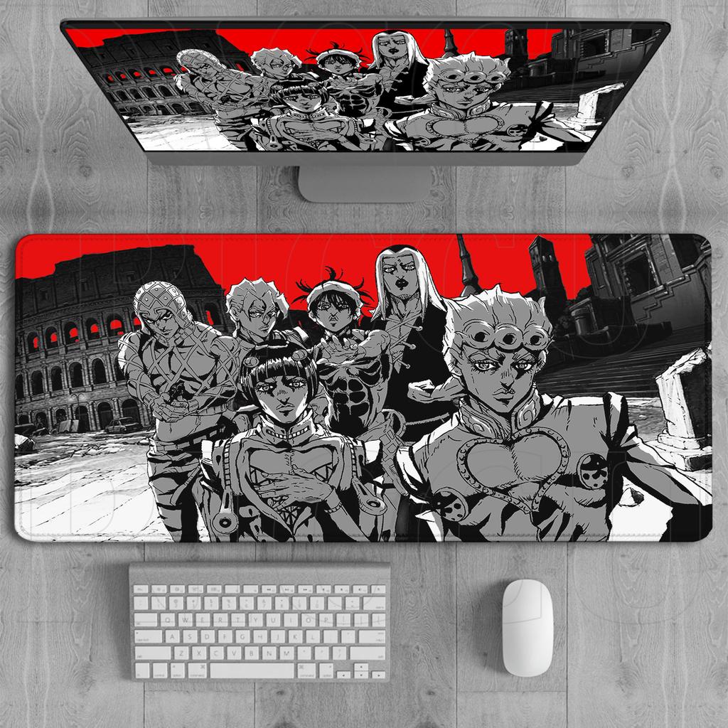 XXL HD Printing Rug JOJO Bizarre Adventure Mouse Pad Gamer Keyboard Pads Non-slip Mousepad Anime Gaming PC Accessories Desk Mat