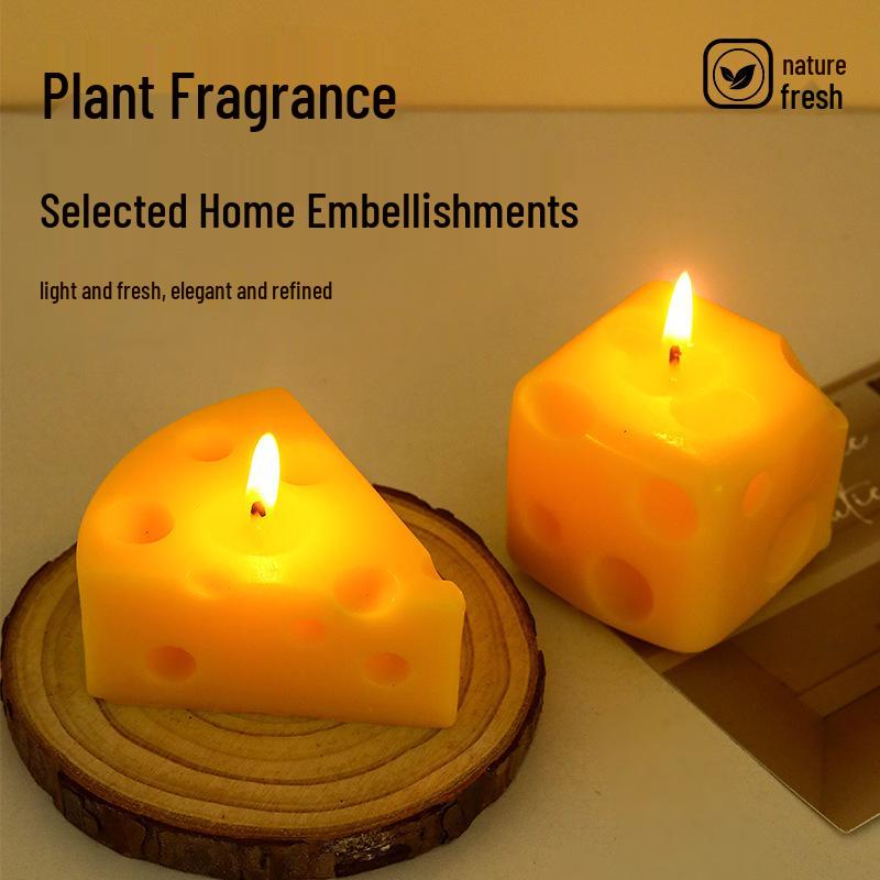 Handmade Scented Cheese Candle – Aromatherapy Home Decor and Birthday Ornament Gift