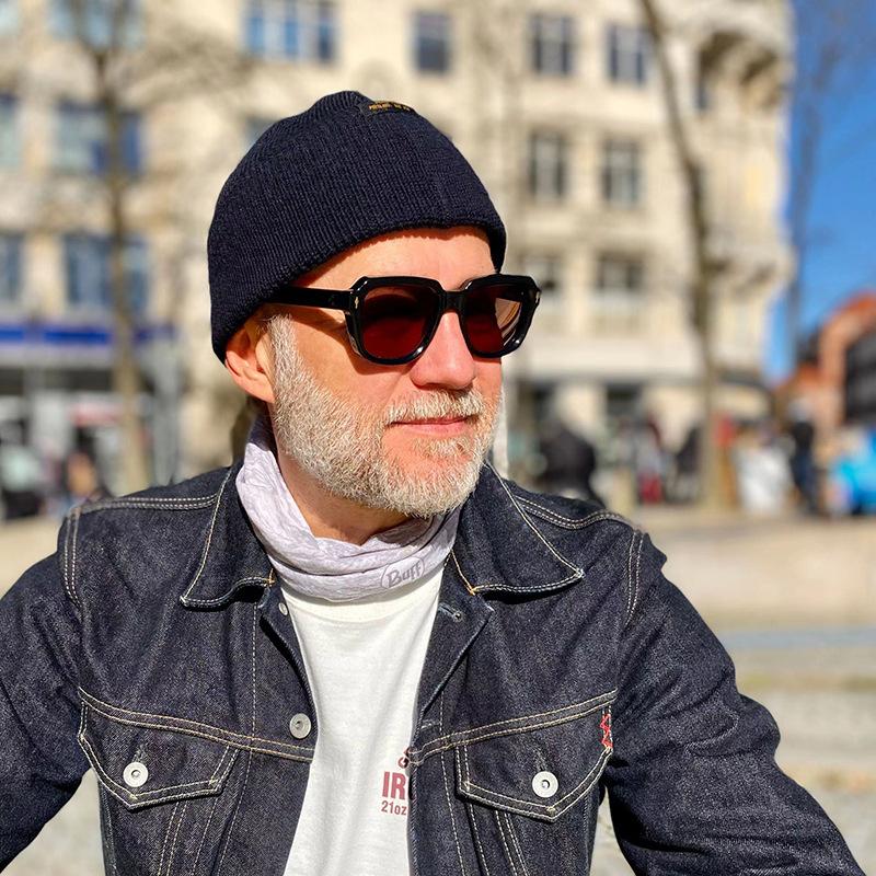 Cross-mirror new fashionable retro box men's and women's sunglasses fashionable rice nail sunglasses trendy wear outdoor UV protection