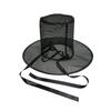 Crisp Fabric Hat Vintage Korean Gat Hat, Black Mesh Wide Brim Joseon Dynasty High-quality Costume Prop Scholar with Neck Strap, Halloween Cosplay