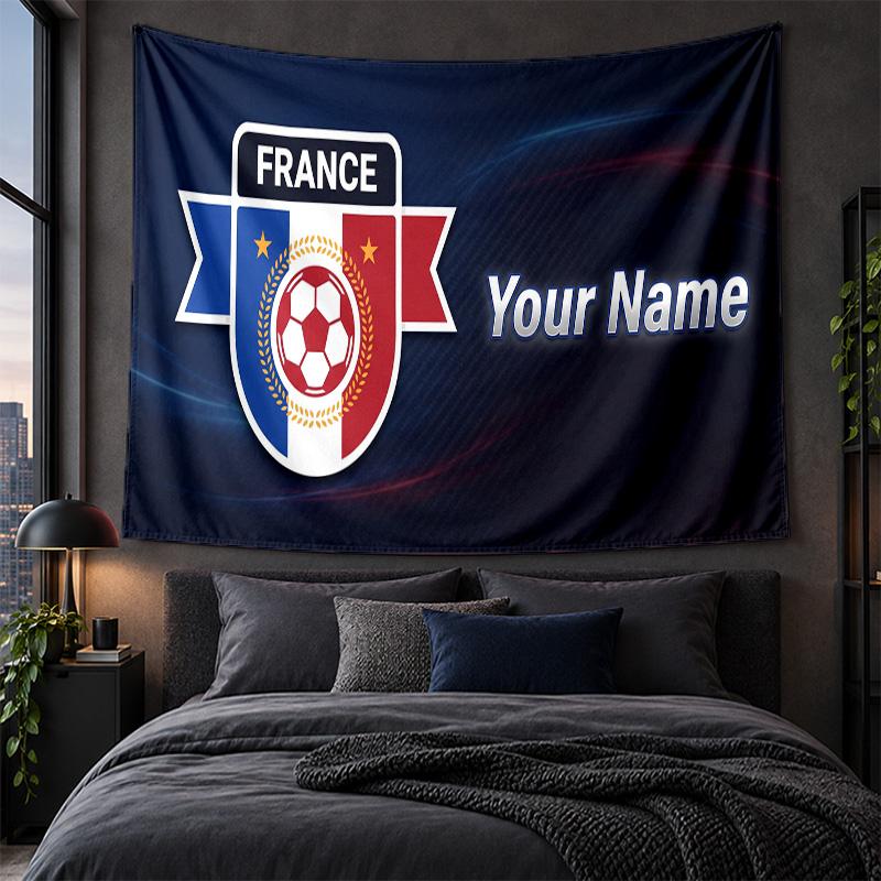 Personalized Tapestry Wall Hanging France national football team Pattern Art Background Cloth