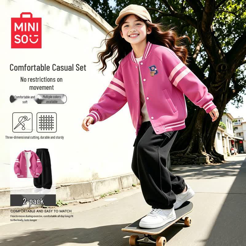 Girls' Trendy Casual Two-Piece Outfit Set