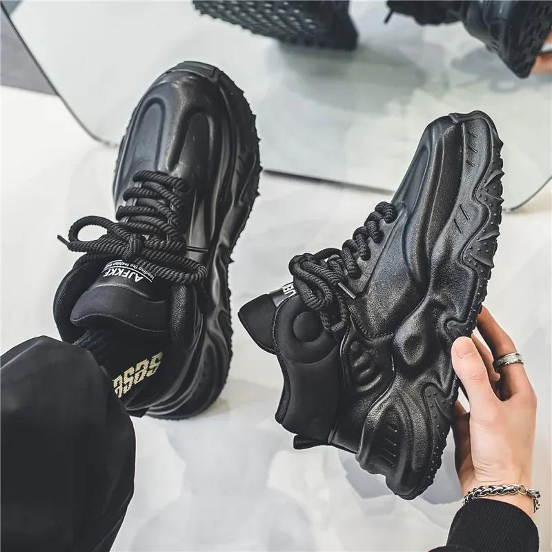 2025 Spring New High Collar Thick Sole Increase Fashion Casual Versatile Comfortable Trendy Board Shoes Anti Slip Men's sneakers