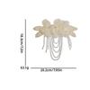 1Pc New Beaded Decoration Flower Patch Detachable Crystal Chiffon DIY Sewing Decals Tassel Shoulder Tassel Epaulet