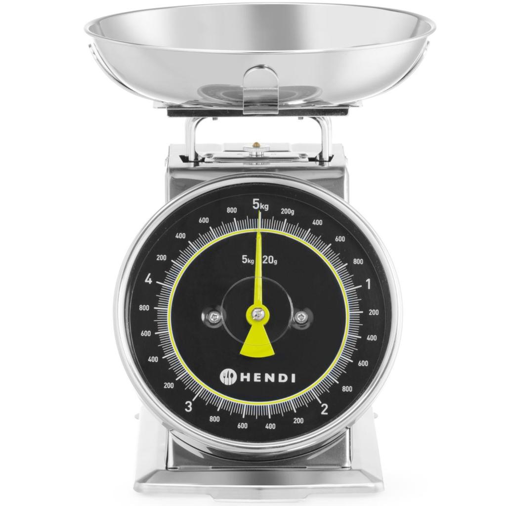 Analog kitchen scale with steel pan 5 kg