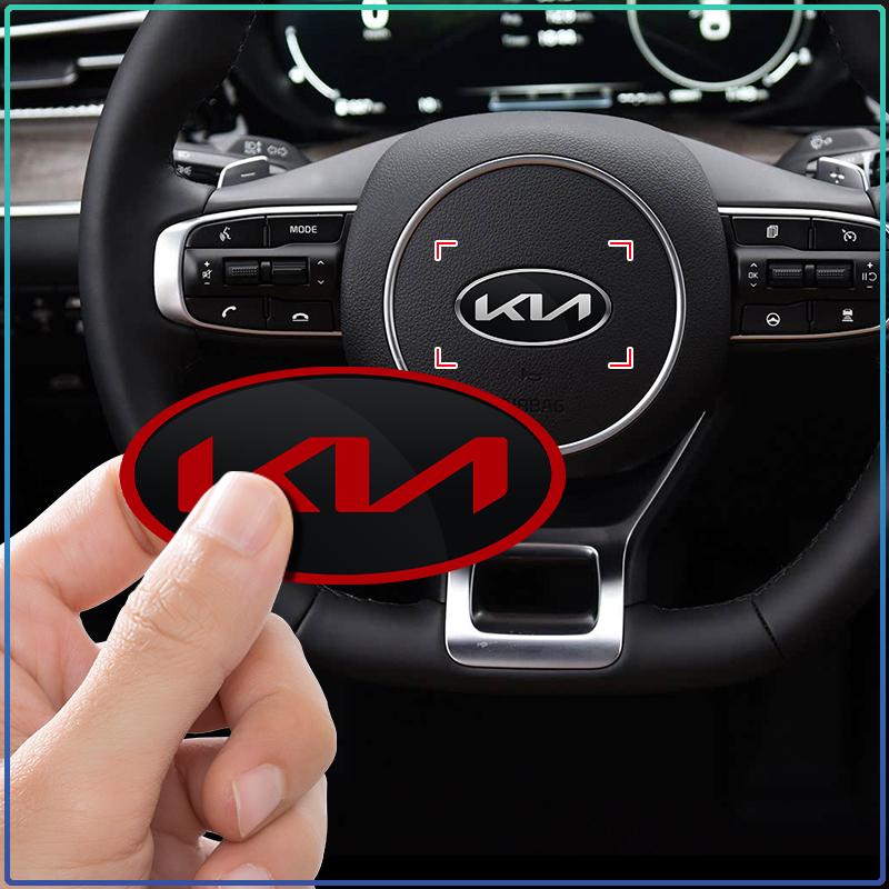 Car Steering Wheel Center Emblem Badge 3D Sticker Styling For KIA Sportage Rio Ceed Proceed Sorento Picanto Optima Niro