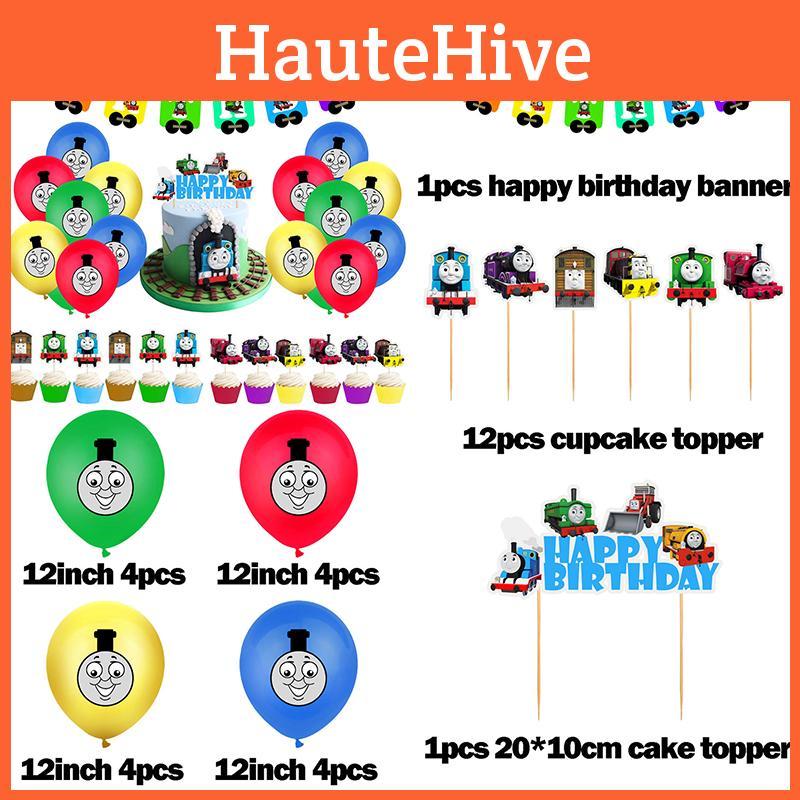 Vibrant Thomas Kids Birthday Party Supplies Decor Balloon Banner Cupcake Topper