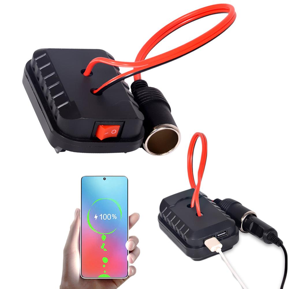 Portable Battery Adapter Converter with Dual USB Ports Compatible with For BL1830 BL1840 BL1815 and For A32106