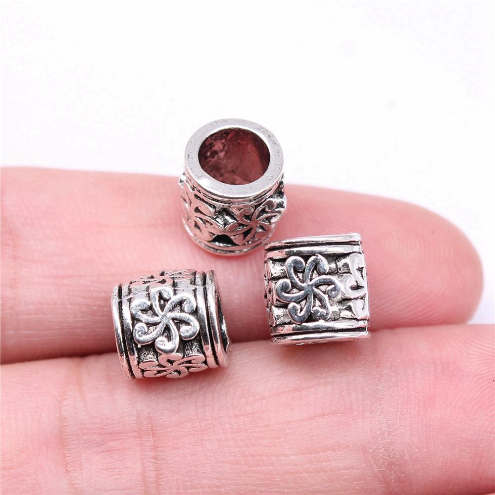 Makroporöse Großlochperlen Lose Spacer Zubehörteile Paar Schmuck Bulk Mode Kunstbedarf