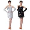 Women's Latin Dance Dress - Sparkling Backless Fringe Performance Dress with Adjustable Straps