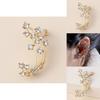 Modern Rhinestone Floral Fashion Earrings Gold Alloy With Embedded Stones For Giftgiving
