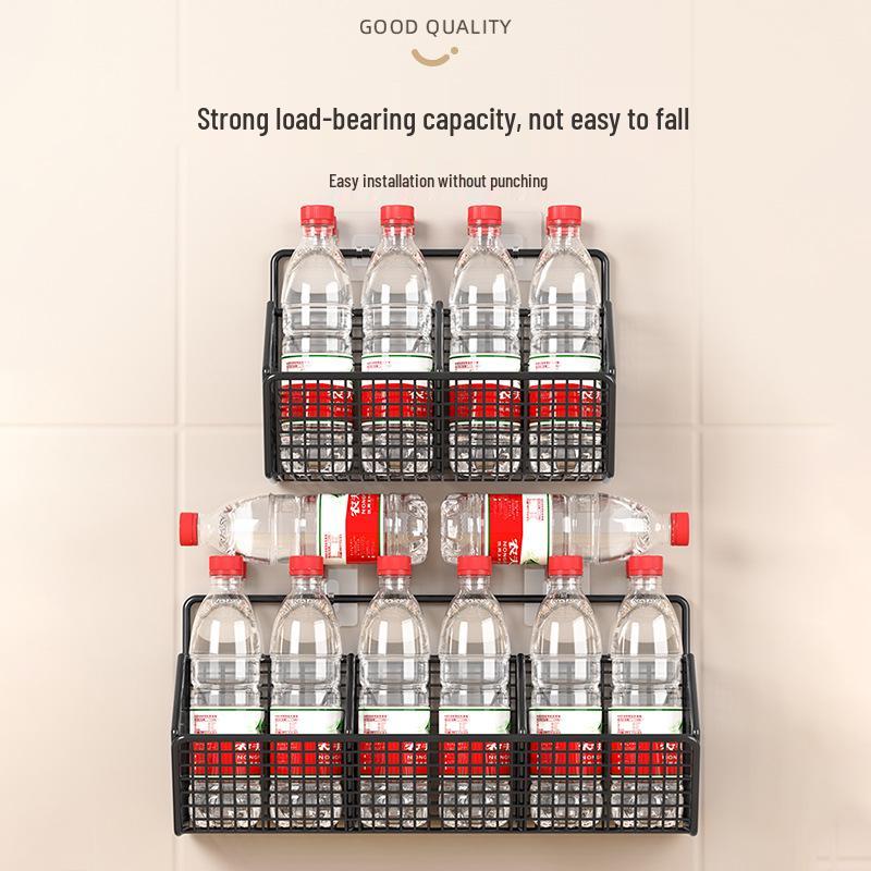 Punch-Free Wall-Mounted Kitchen Rack for Onion, Ginger, and Garlic Storage