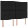 Box Spring Bed with Mattress Black 140 x 190 cm Fabric