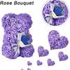 Valentines Day Gift 25cm Artificial Rose Bear With Box For Girl Friend Women Mother's Day Gift Brithday Present Wedding Party