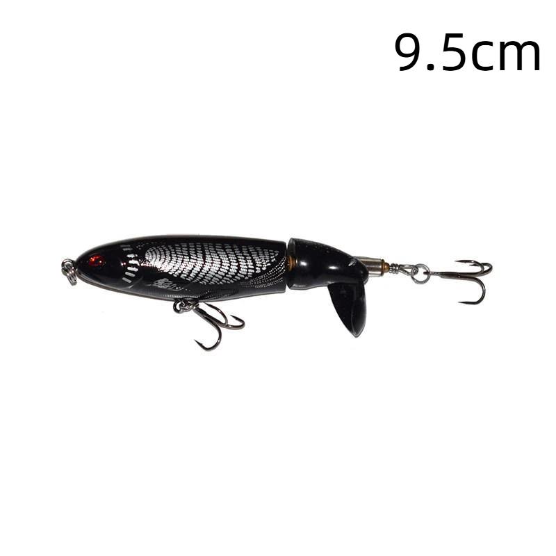 9.5/10/14Cm Esca da Pesca Topwater Whopper Popper Esca Artificiale Hard Plopper Coda Rotante Morbida Attrezzatura da Pesca Minnow