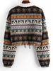 ZAFUL Christmas Elg Snøring Faux Shearling Strikkejakke