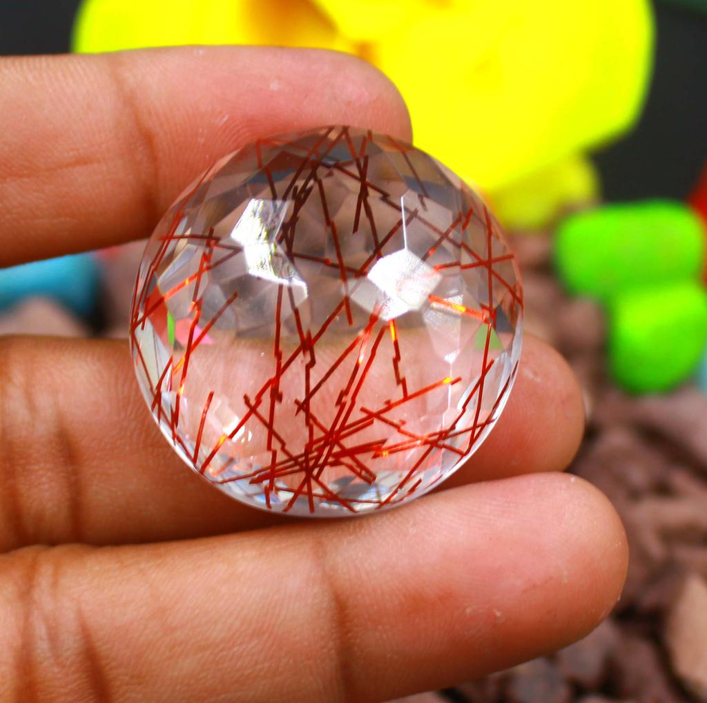 90-100 Carat Oval Shape Brazil Red Quartz Certified Lab Created Loose Gemstone SN373