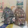 Schoolbag Korean Soft Moe Cartoon Backpack Large Capacity Junior High School Campus Class Commuter Leisure Student Backpack