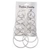 12 Pair Women Large Circle Hoop Earrings Gold Color for Women Round Huggie Creole Earrings Set Vintage Hoops Ear Rings