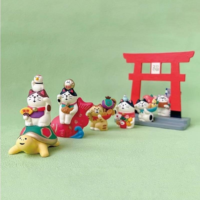 Lucky Cat Ornament Store Office Opening Feng Shui Ornament Home Furnishing Car Center Console Decoration Figure Crafts