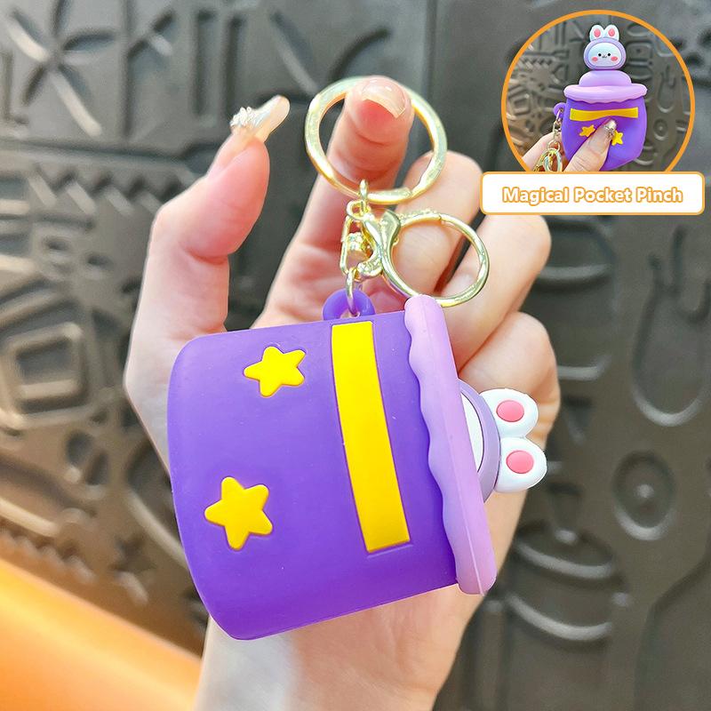 

Creative Cartoon Magic Hat Pinch Happy Key Chain Cute Backpack Pendant Car Key Chain