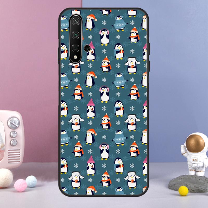 Cute Penguin For Huawei Nova Y70 Y90 Y60 Y72 Y73 Y61 Y91 7i 8i 11i 12i 12s 9 10 SE P20 P30 P40 Lite Case