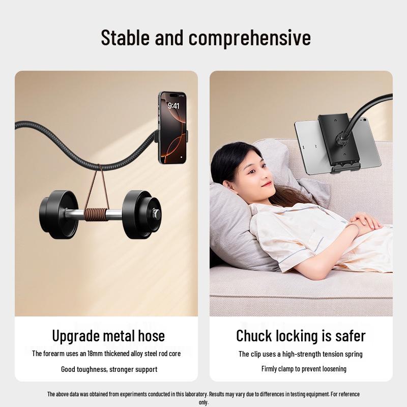 Multi-Device Floor Stand: Adjustable Overhead Tripod for Tablets & Phones