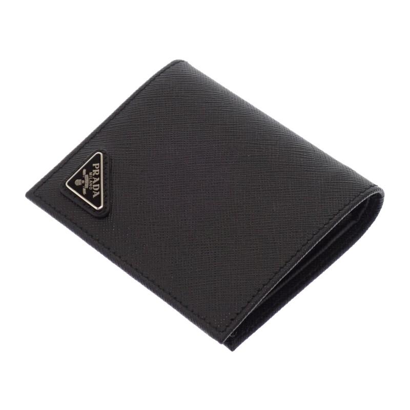 PRADA  2MO008_QHH_F0002 Bifold Wallet black Safiano mens