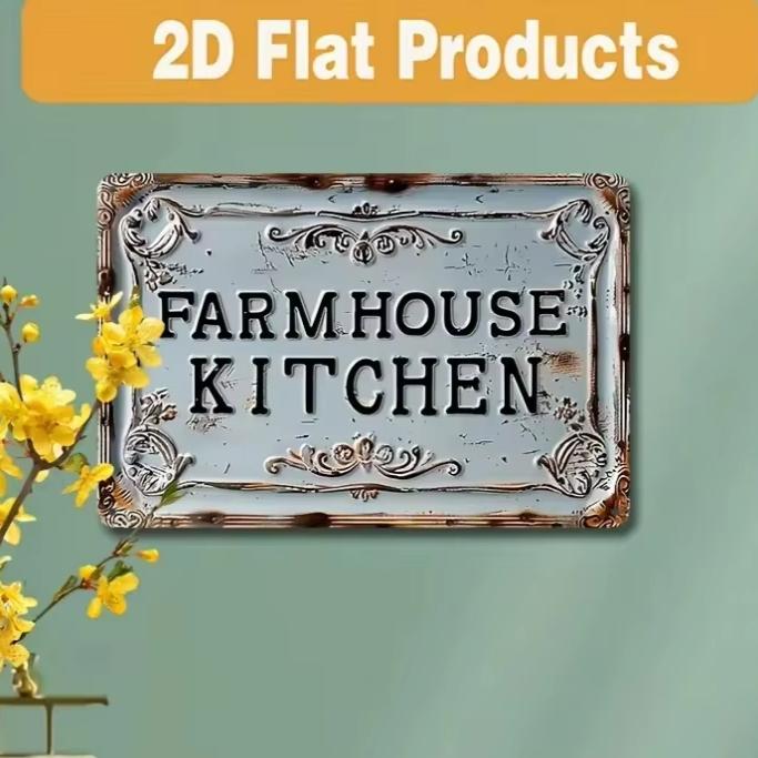 2D Flat Print Farmhouse Decor – Multipurpose Hanging for Outdoor & Kitchens