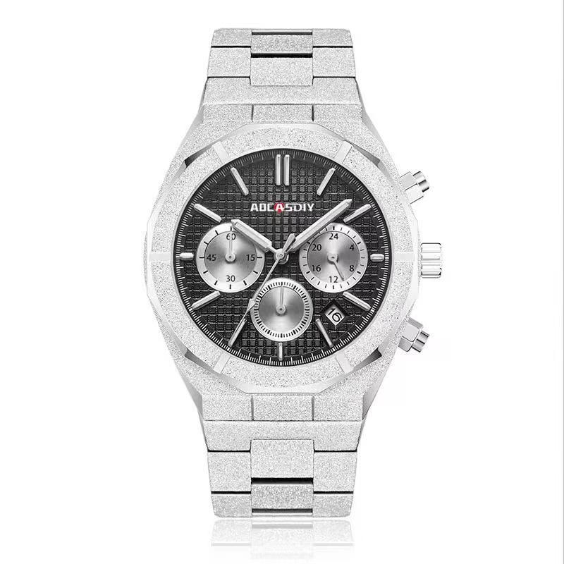 Alloy Quartz Wristwatch Dazzling Brightness New Watch Men Luminous Chronograph Business Waterproof Male Watches with Date