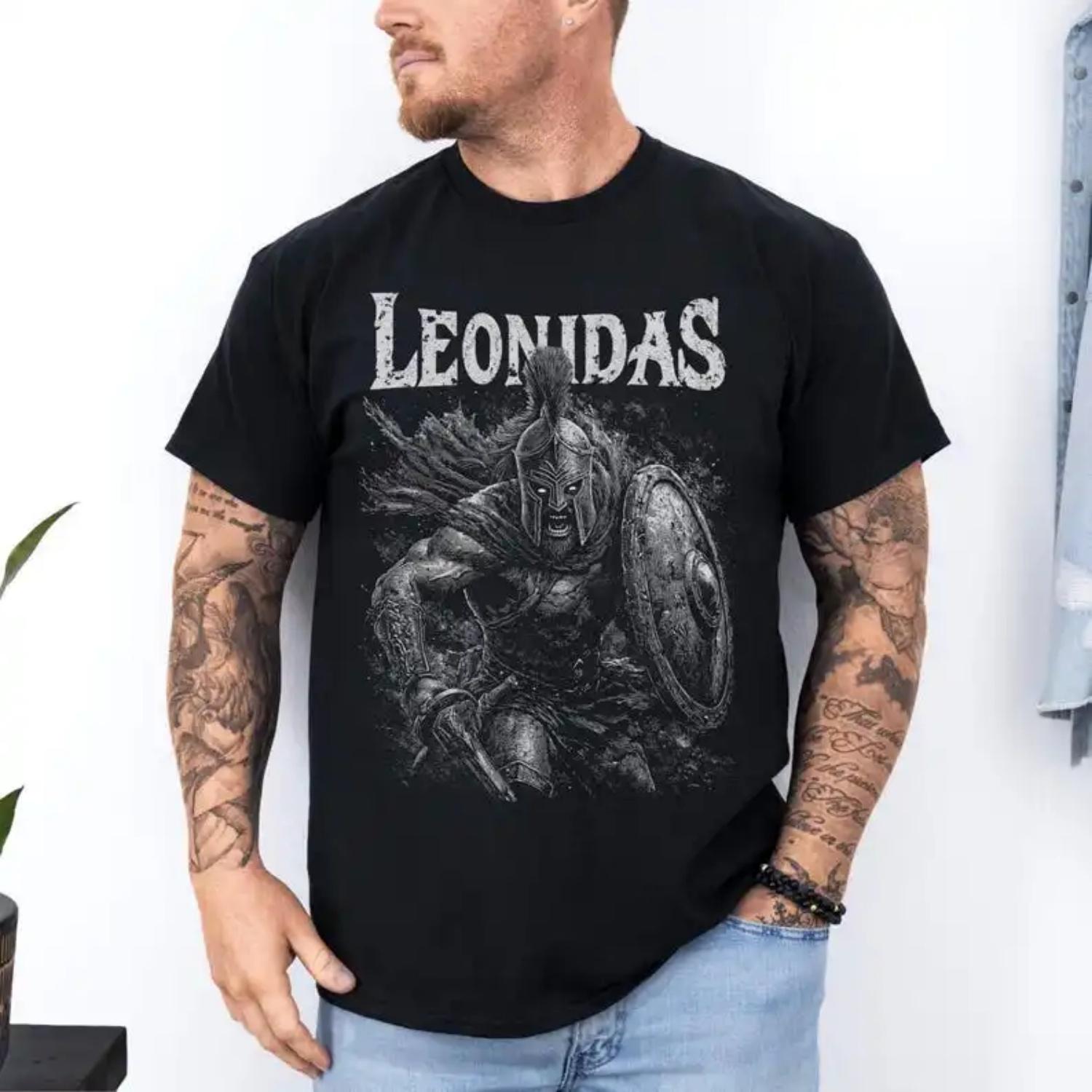 Leonidas Sparta t-Shirt Spartan Warrior Tee  Ancient Greece History T-Shirt 300 Spartan King Greek Warrior Gift S разноцветный
