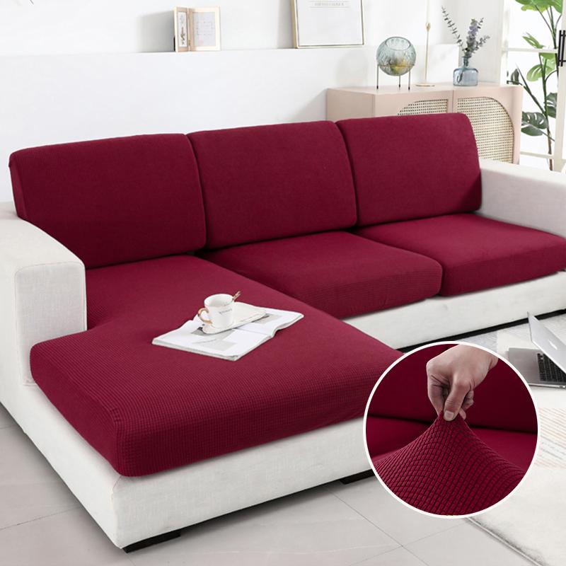 Thick Cushion Cover Wave Pattern Jacquard Sofa Seat Cover for Living Room L-Shaped Corner Sofa Backrest Sofa Protector