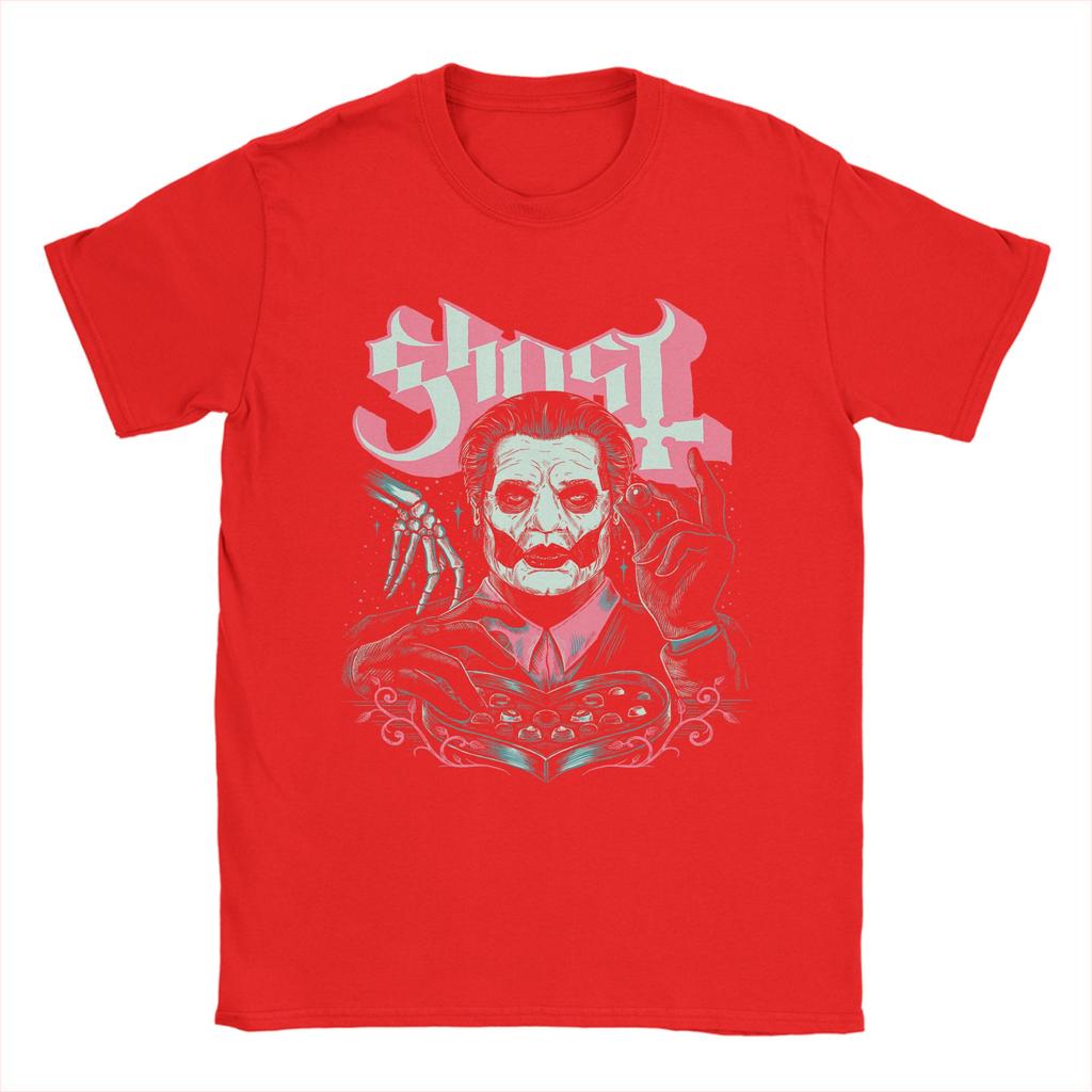 Ghost Band Valentines Day Flower Heart Skull Cotton T Shirt For Mens Y2K TShirts ONeck Hip Hop Tee Shirt Plus Size Clothing