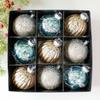 9 Stück 8cm Weihnachtskugeln Bruchsicher Dekorative Weihnachtsanhänger zum Aufhängen Kunststoff Unregelmäßig geformte Weihnachtsbaumdekoration