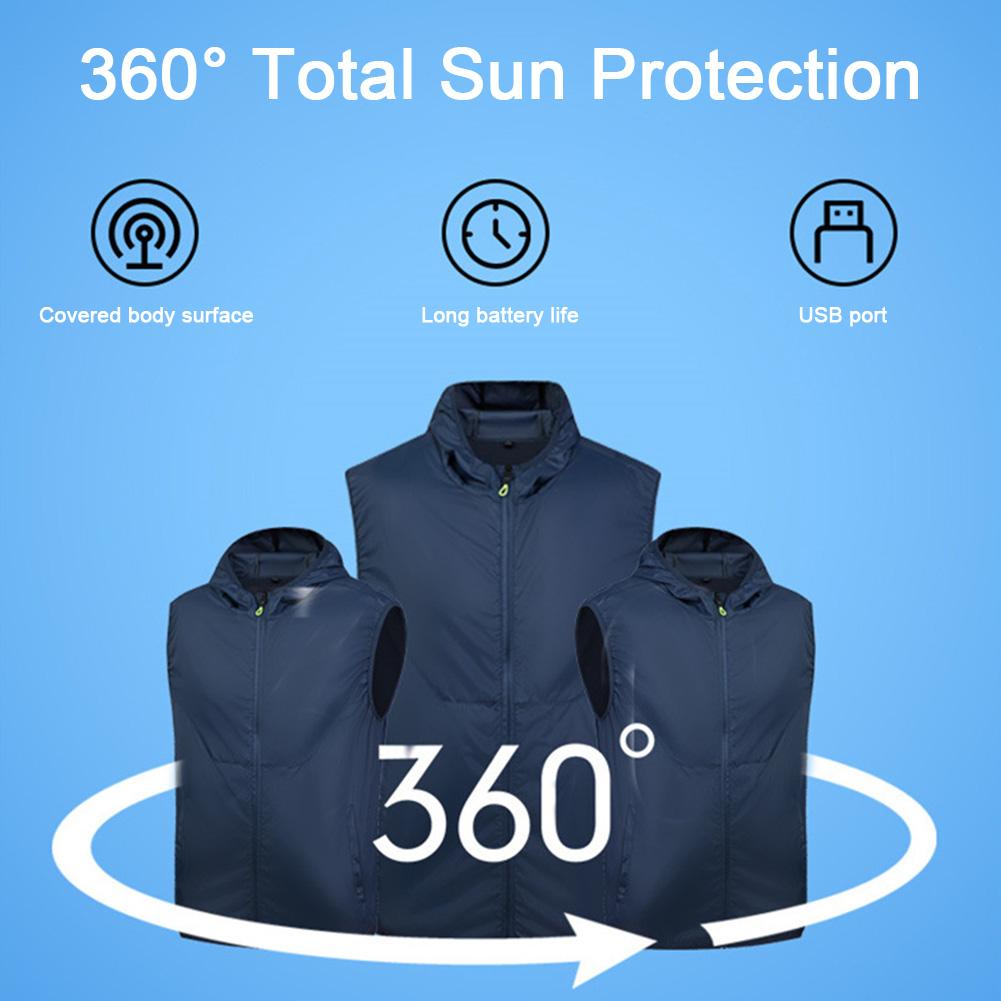 Summer Air-conditioned Clothes for Men Women Cooling Vest Hiking Clothes for High Temperature Work Fishing Vest